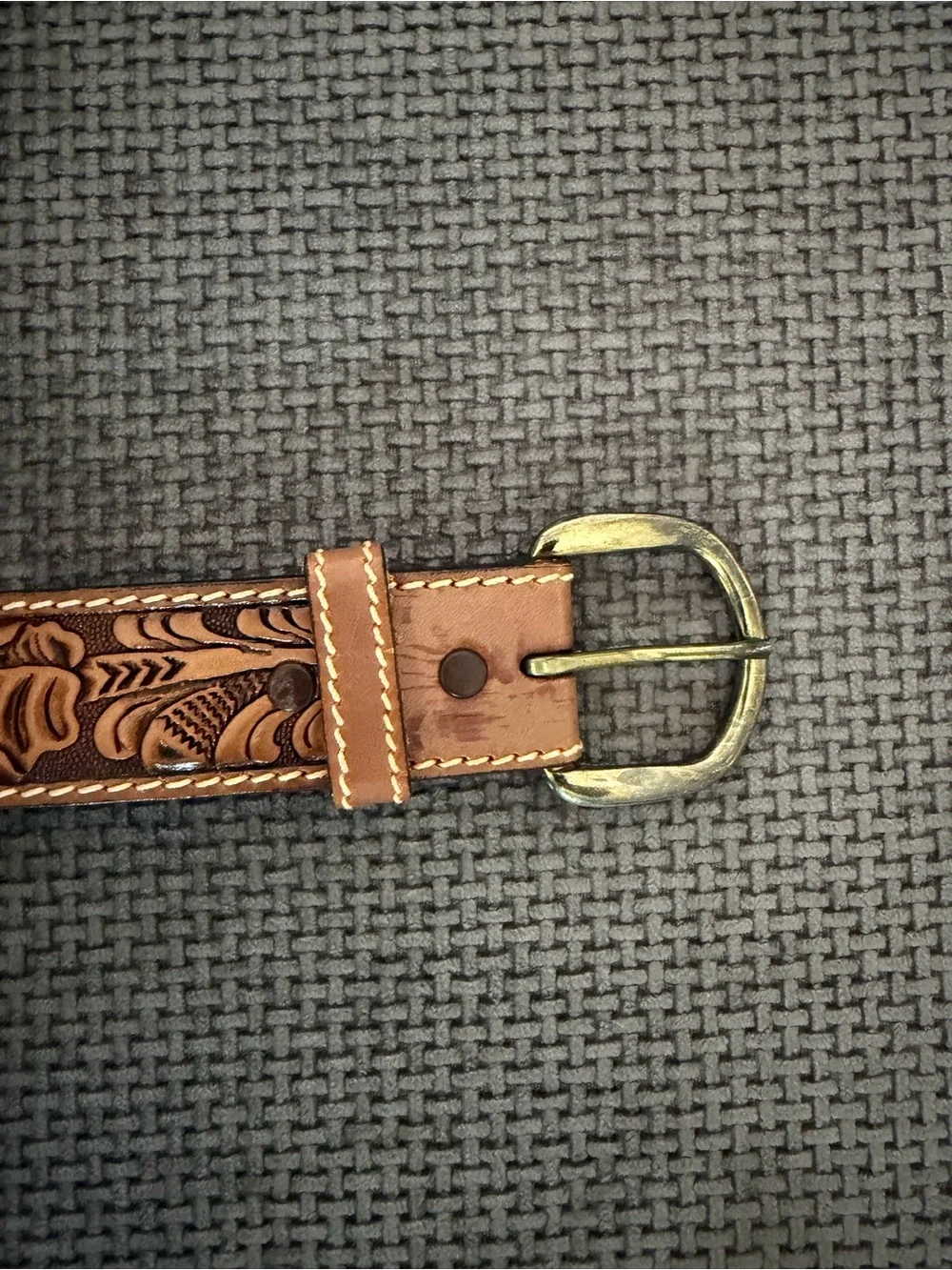 Womens Western Saddle Leather Belt Sheplers Floral Leaf Size 30 Coastal Cowgirl